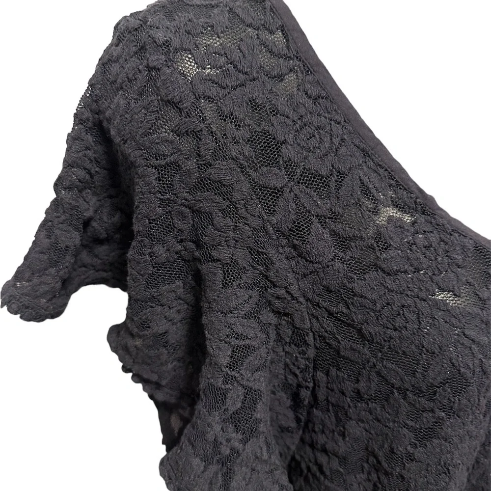 H&M L.O.G.G. Navy Lace Shirt with Loose Sleeves - Picture 6 of 7